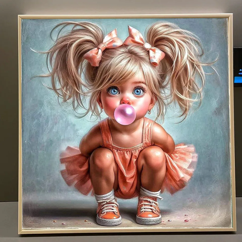 5D DIY Diamond Painting Cartoon Girl Diamond Mosaic embroidery Full Square Round Rhinestones Cross Stitch kit Home wall Decor