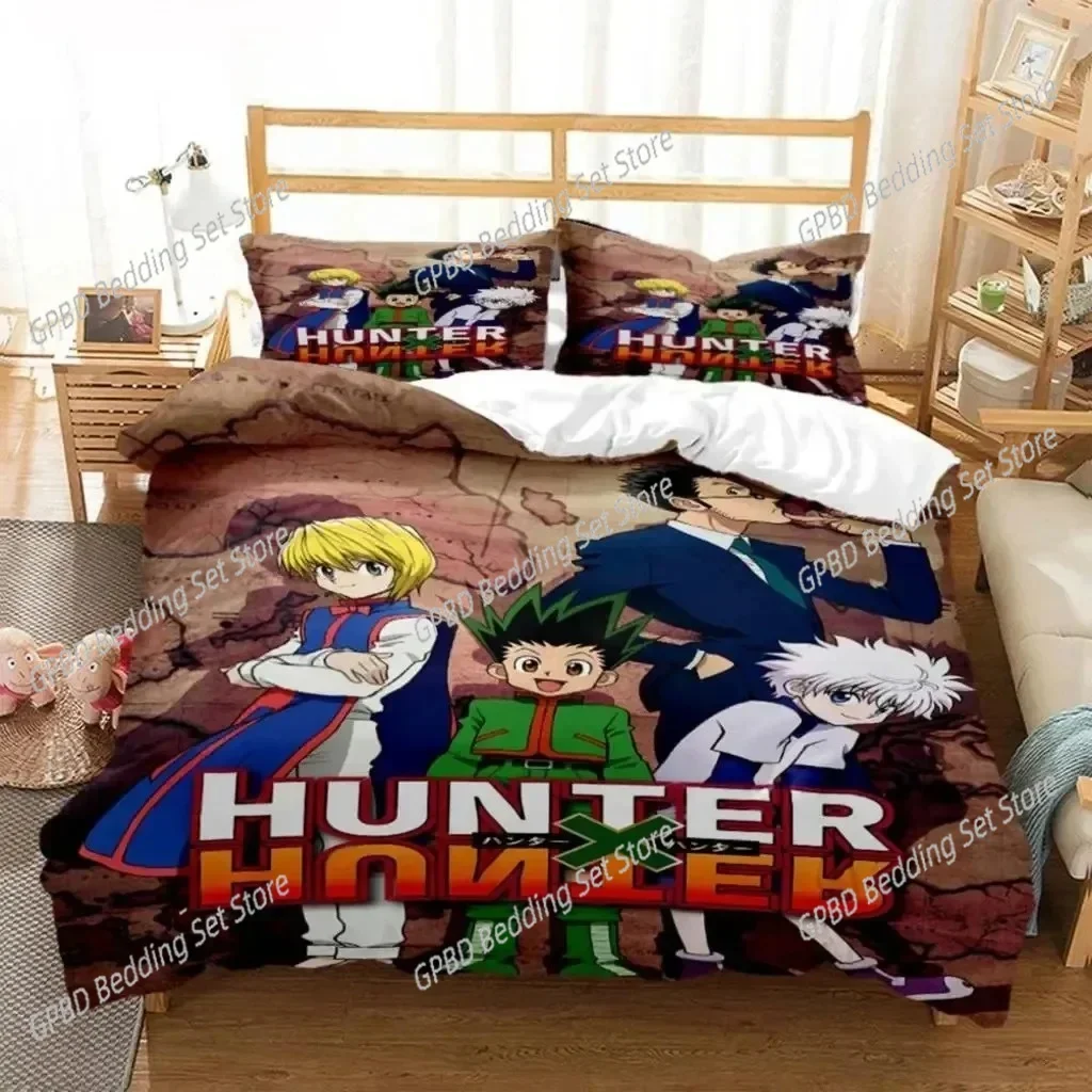 3D Print Anime HUNTER HUNTER Bedding Set Single Twin Double Queen King Cal King Size Bed Linen Set