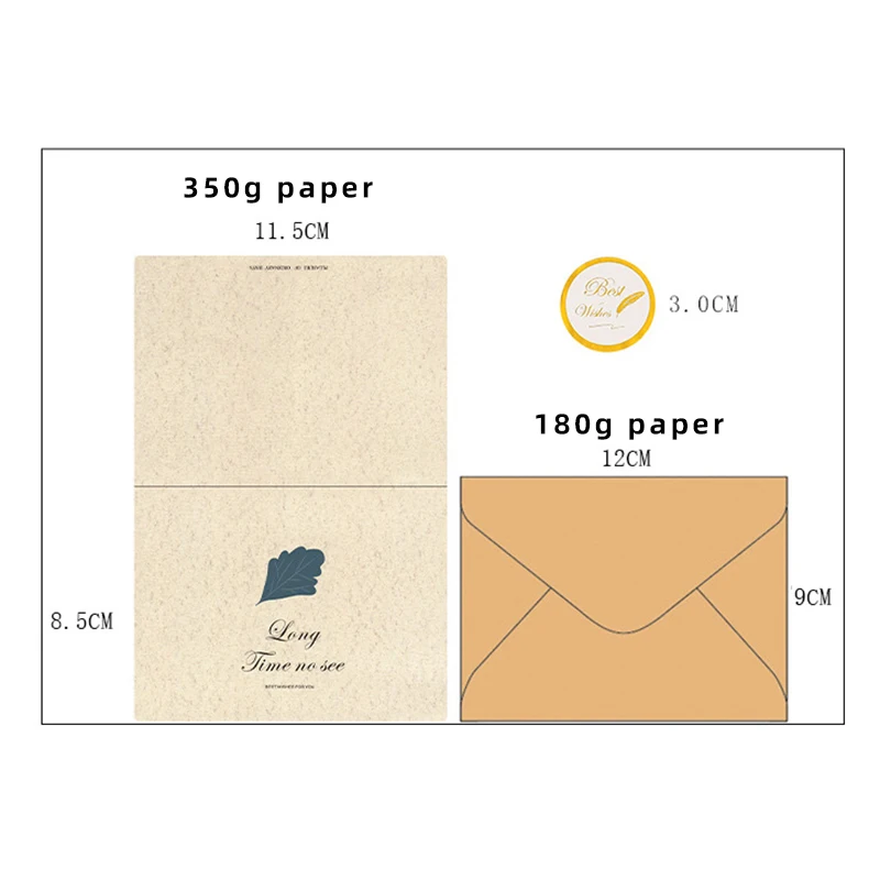 50pcs/lot Envelope for Invitations Kraft Paper 12x9cm Giftbox Message Wedding Business Letters Postcards Storage Bag Supplies