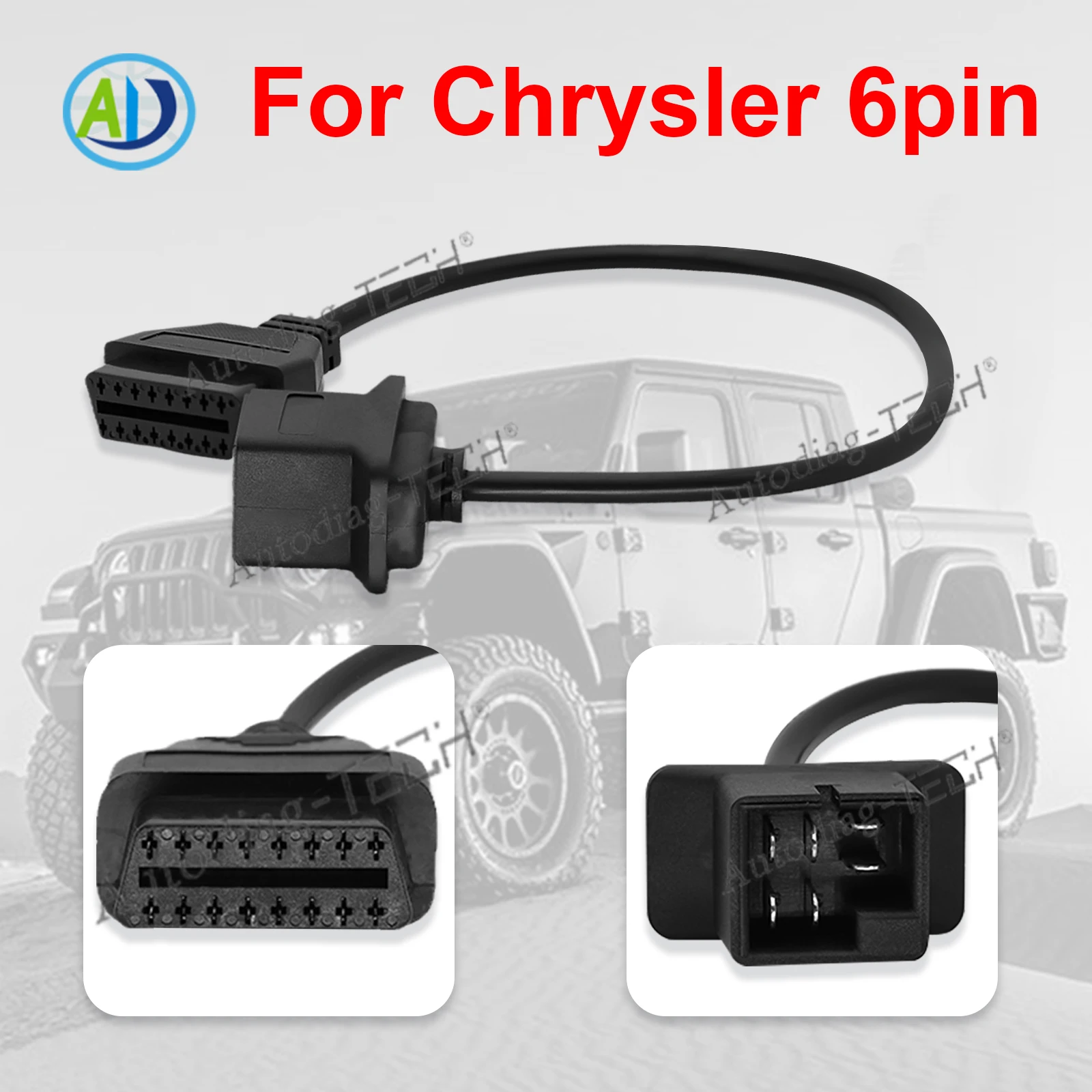 

OBD2 Diagnostic Connector For Chrysler for Jeep for Dodge 6pin to 16pin Car OBD Adapter Cable Automotive OBDII Device Cable