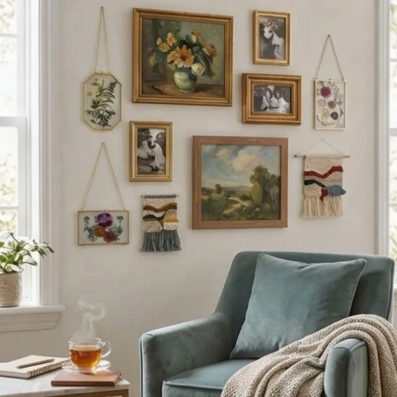 F19B 6PCS Decorative Metal Glass Frame Excellent for Showcasing Plant Specimens