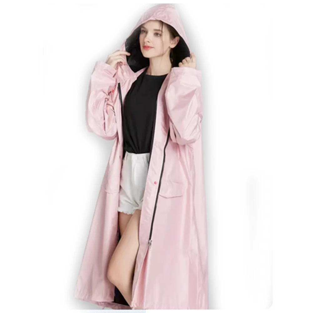 Women Long Rain Coat Light Raincoat Woman Waterproof Portable Poncho Rainwear Over Coat for Girl impermeables para lluvia mujer