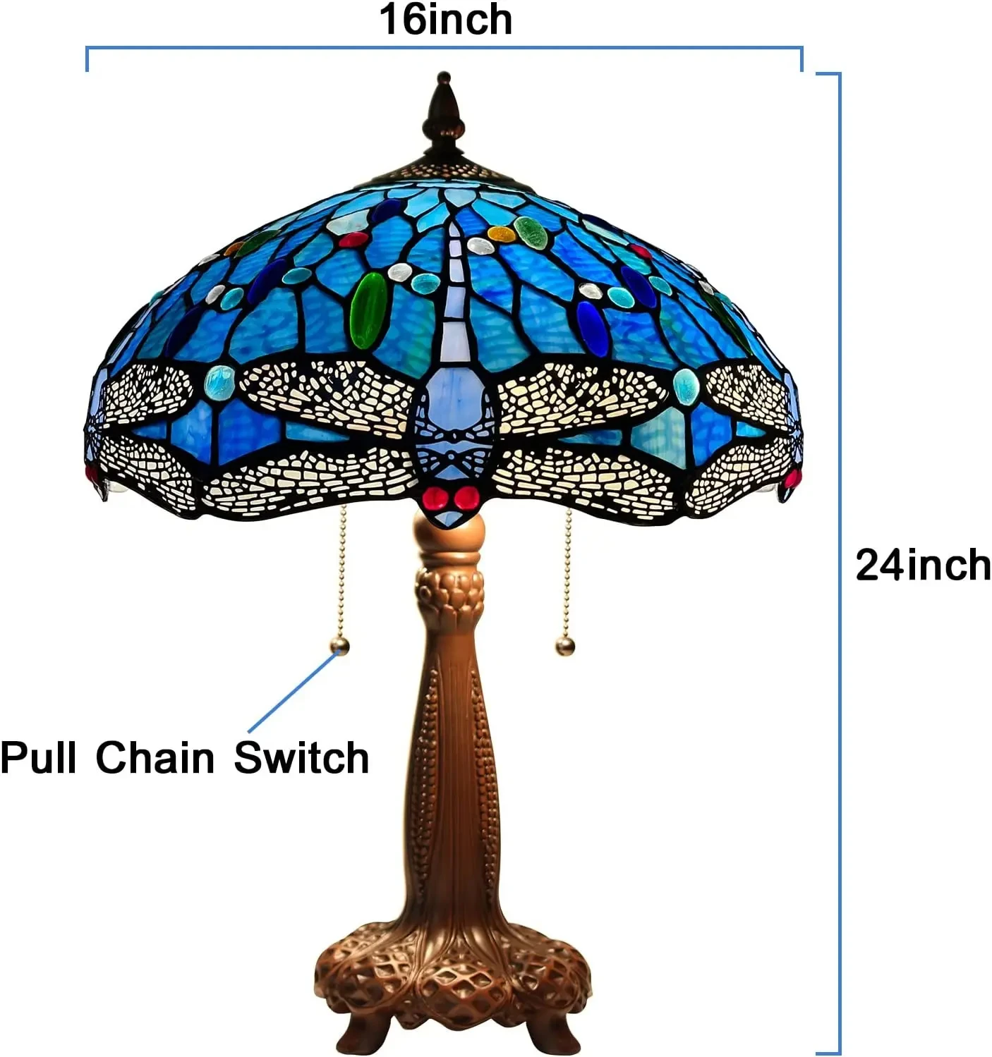 CX188HD Tiffany Floor Lamp 2-Light 16