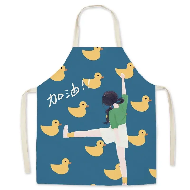 Anime Cartoon Sailor Moon Kawaii  Female Linen Parent-child Sleeveless Apron Kitchen Cooking Cloth Art Adult Children Overcoat