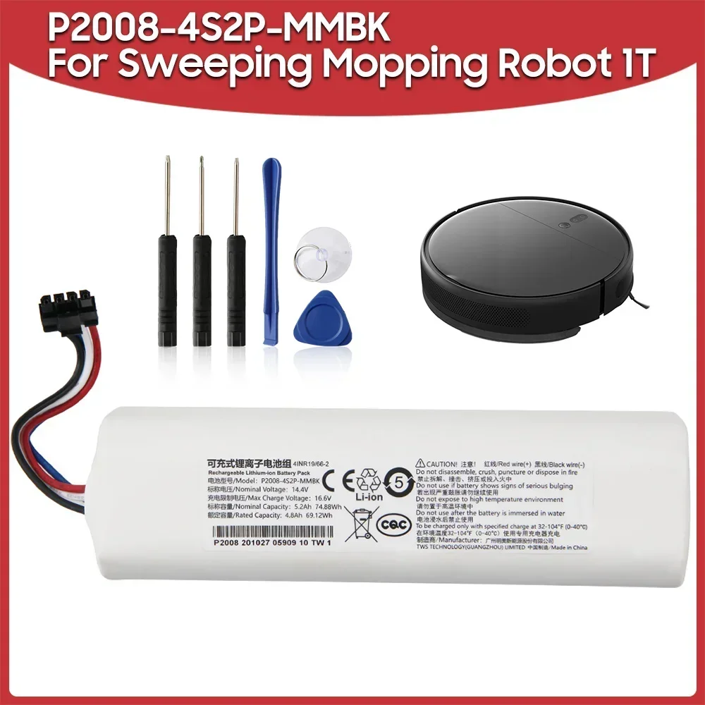 

Rechargeable Battery For Xiaomi Mijia Sweeping Mopping Robot Vacuum Cleaner 1T Dreame D9 F9 L10Pro L10Plus P2008-4S2P-MMBK