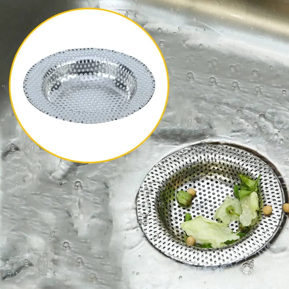 

11cm Kitchen Sink Strainer Drain Hole Filter Trap Sink Strainer Stainless Steel Bath Sink Drain Waste Screen Dropship