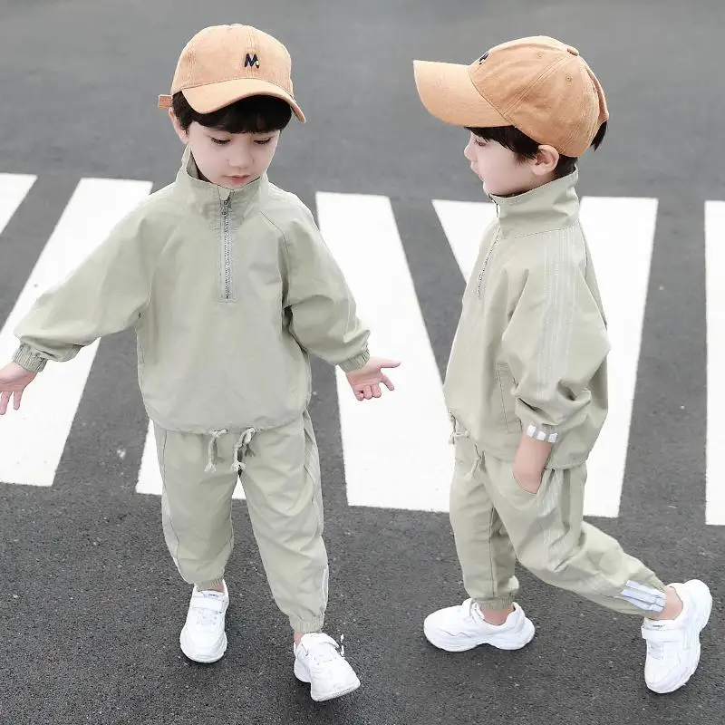 2021 Kids Clothes Boys Spring Autumn teenage Sports Suit Boys Set tracksuits Children Clothing Set 2pcs coat+Pants Causal