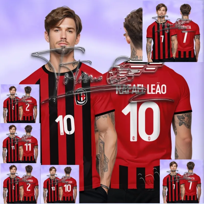 24-25 A/C MLAN Footballer 125th Anniversary Special Edition Jerseys T-Shirts Short Sleeved Polyester Sports Soccer Baller Team