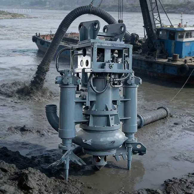 Dual Agitator Slurry Pump - Hydraulic Submersible Pump for Excavator Dredging Ponds & Rivers