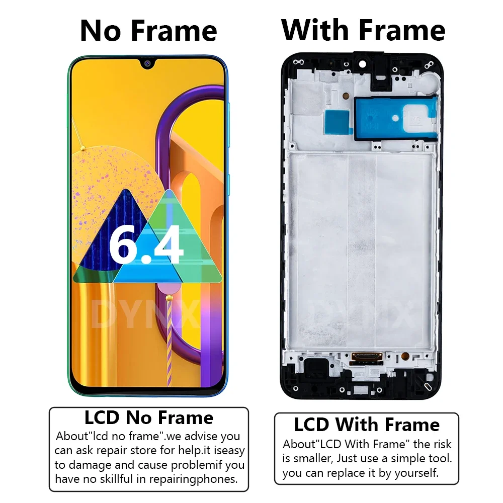 6.4\'\' AMOLED For Samsung Galaxy M30S M307F SM-M307F Replacement M30s 2019 LCD Display Touch Screen With Frame Digitizer Assembly