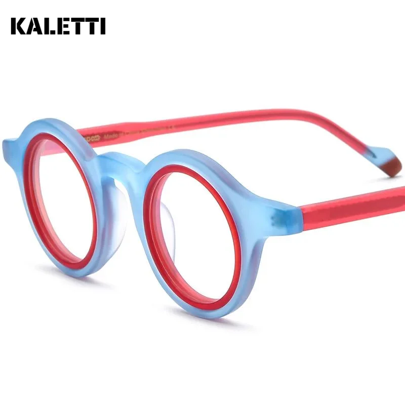 New multi color patchwork ring frosted plate glasses frame unisex can be equipped with myopia anti blue light glasses frame