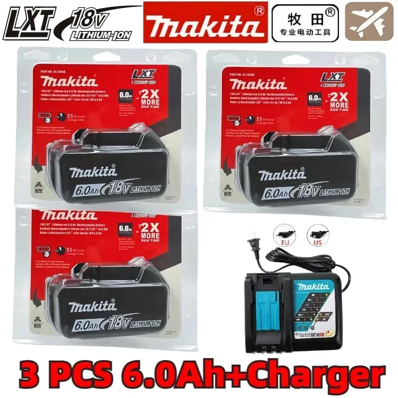 

Original Makita 18V 6.0Ah Rechargeable Battery for Makita 18V BL1840 BL1840B BL1850 BL1850B BL1830 BL1830B Power Tools battery