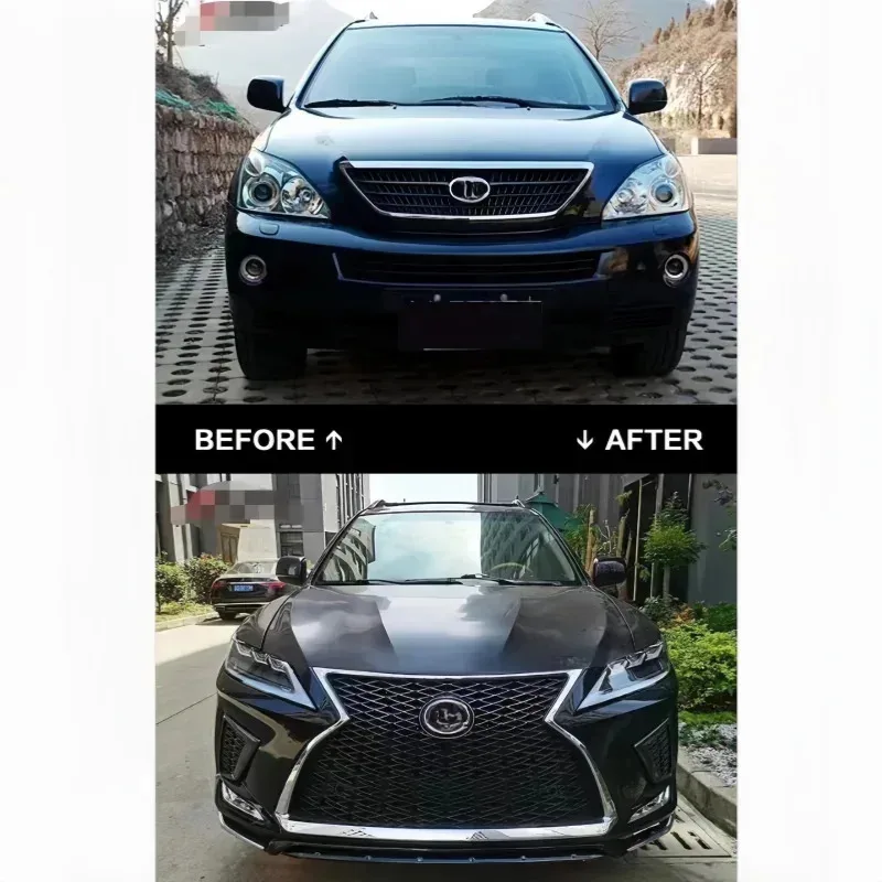 Vehicle Body Kit Modification for 06-08 RX330/RX350 Includes Front Rear Bumper And Hood
