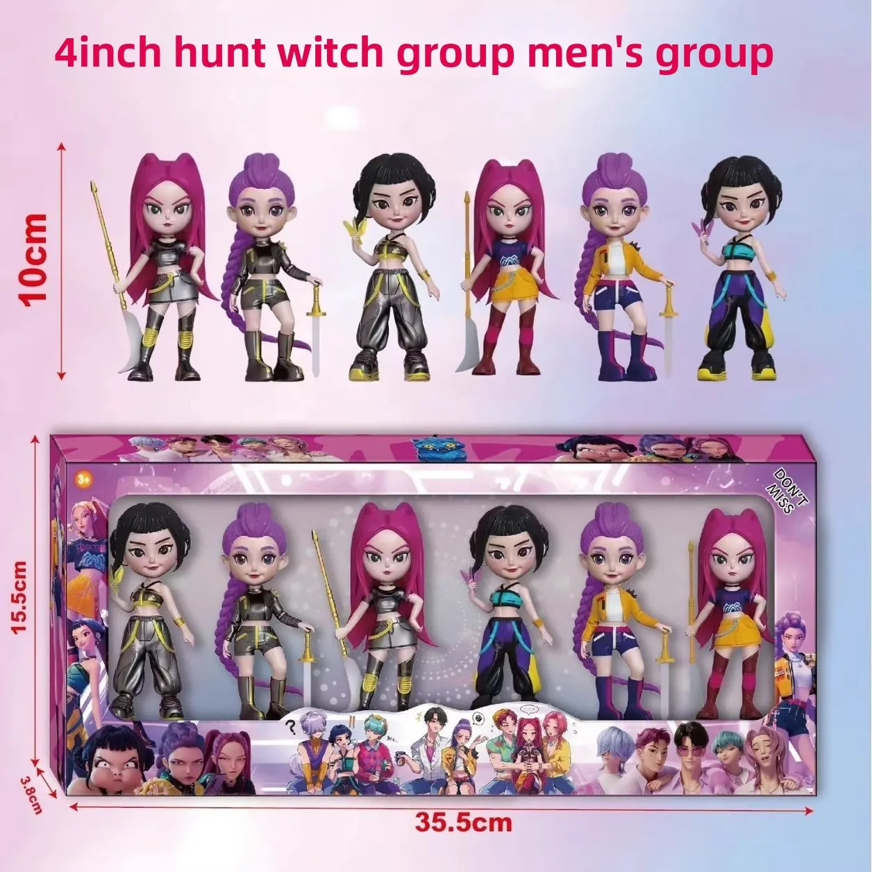2026NEW Kpop Devil Hunter Rumi Zoe Mira Anime Polyvinyl Chloride Character Collection Desktop Trinkets Childrens New Year Gift