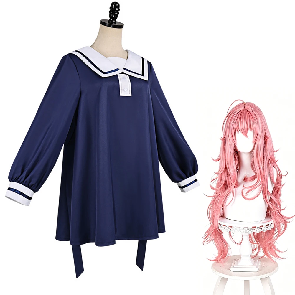 アニメ愛はあなたの死ぬ日までコスプレミミカガリ衣装セーラー制服ウィッグ付き女性パフォーマンスハロウィンカーニバルパーティー