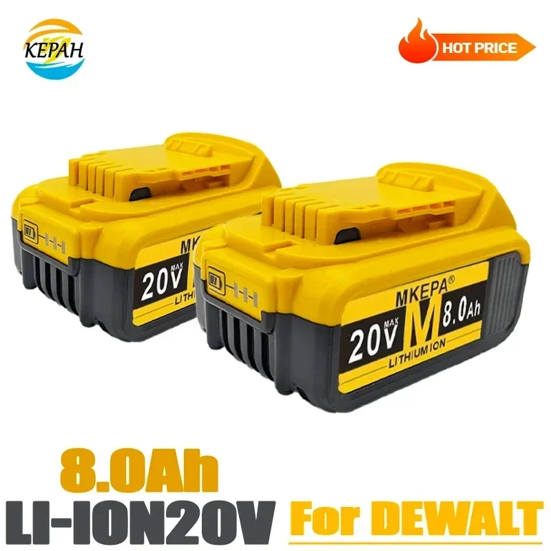 

New 100% Original 8000mAh 20V for Dewalt Power Tool Battery DCB206 20V 8.0Ah Battery DCB206 20V Battery DCB205 DCB204-2