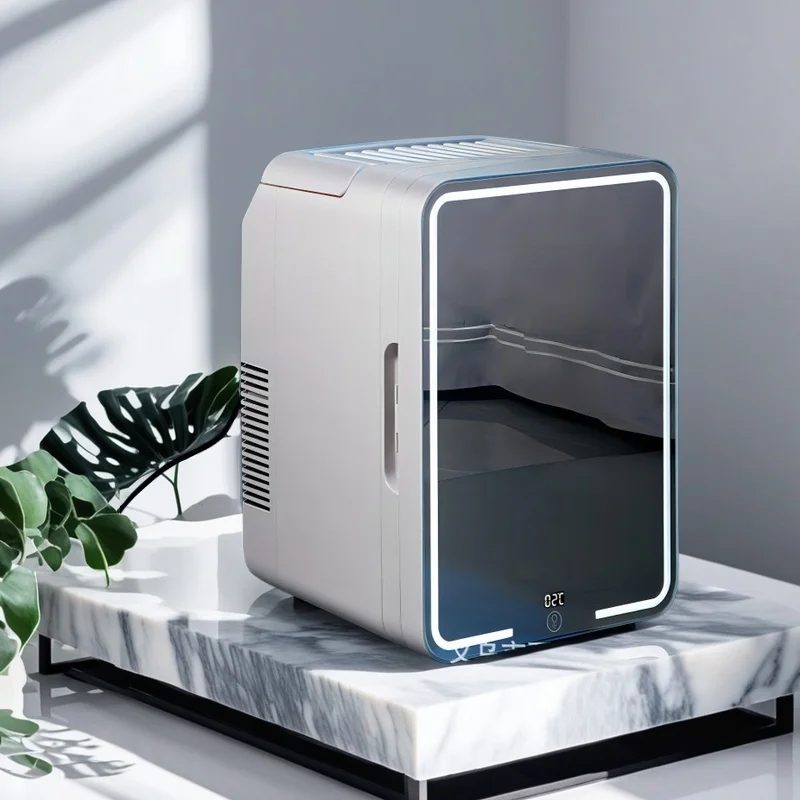 

‌Aesthetic Cosmetic Fridge Compact Cooling Heating Beauty Box Energy-Saving Mirror Surface Quiet Portable Makeup Preservation‌
