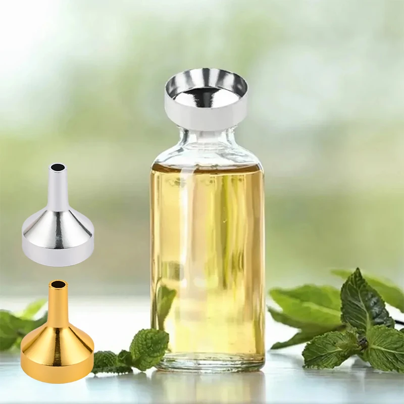 5Pcs Stainless Steel Mini Funnel Kitchen Oil Liquid Funnel With Detachable Filter Wide Mouth Funnel For Canning Kitchen Tools