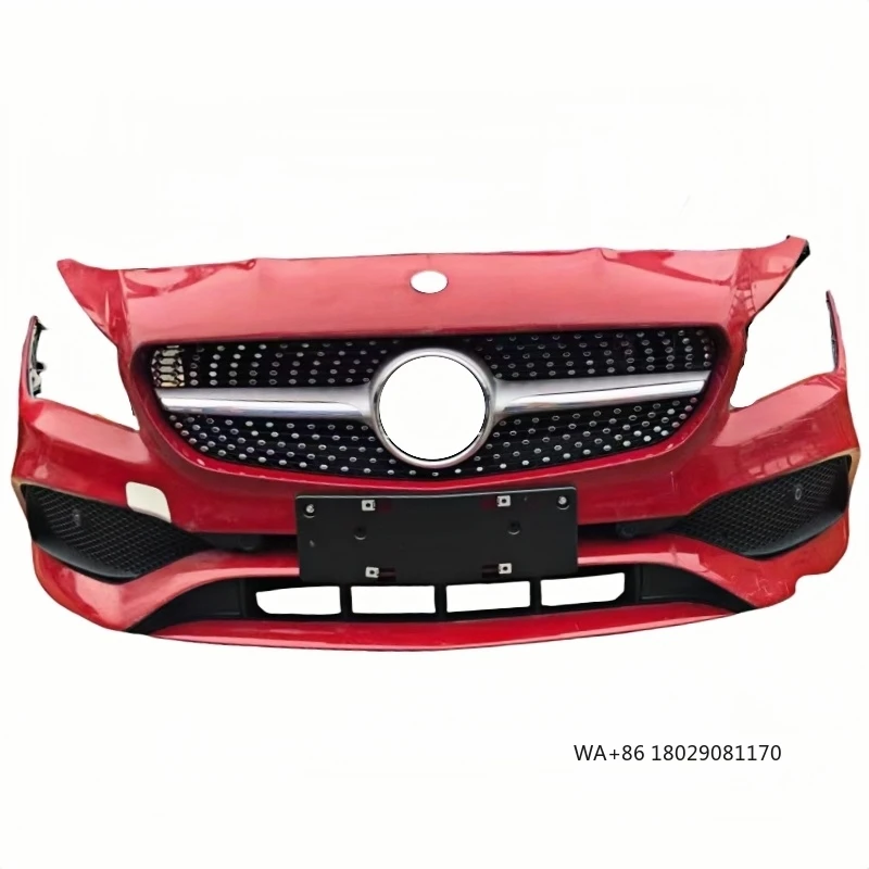 

For CLA W117 New Condition Front Bumper Rear Protection Replacement with ABS Plastic and Fog Light Cut-Outs Used