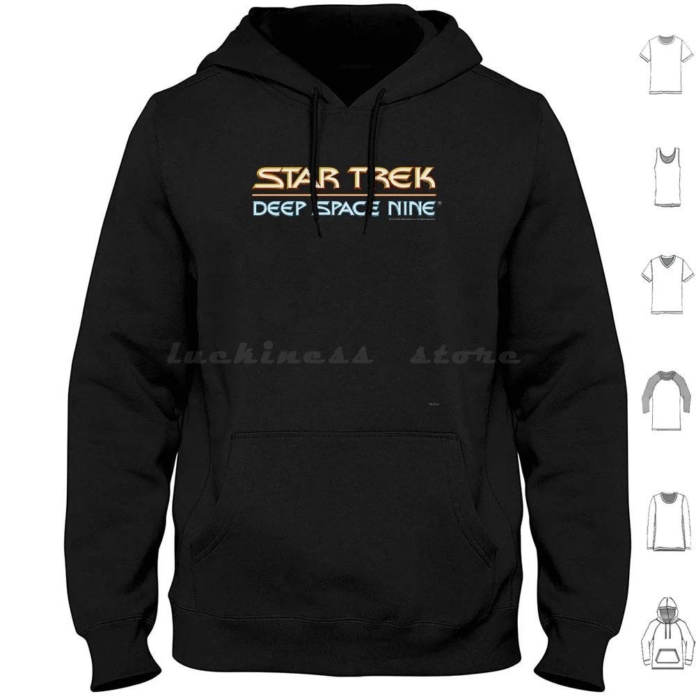 Star Deep Space Nine Original Logo Hoodie Cotton Long Sleeve Star Deep Space Nine Logo Fifth Sun Fifthsunlicense