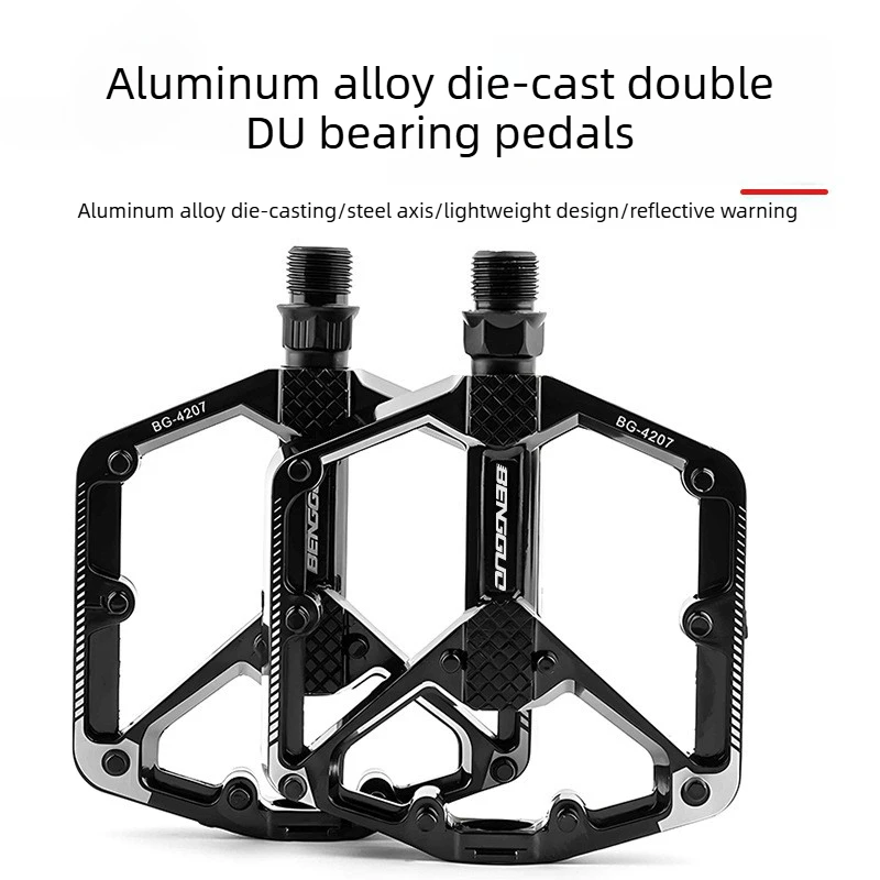 Anti Slip Quick Release Aluminum Die Cast Pedals Dual DU Bearings for Road Bike Mountain Bicycle Cycling Equipment
