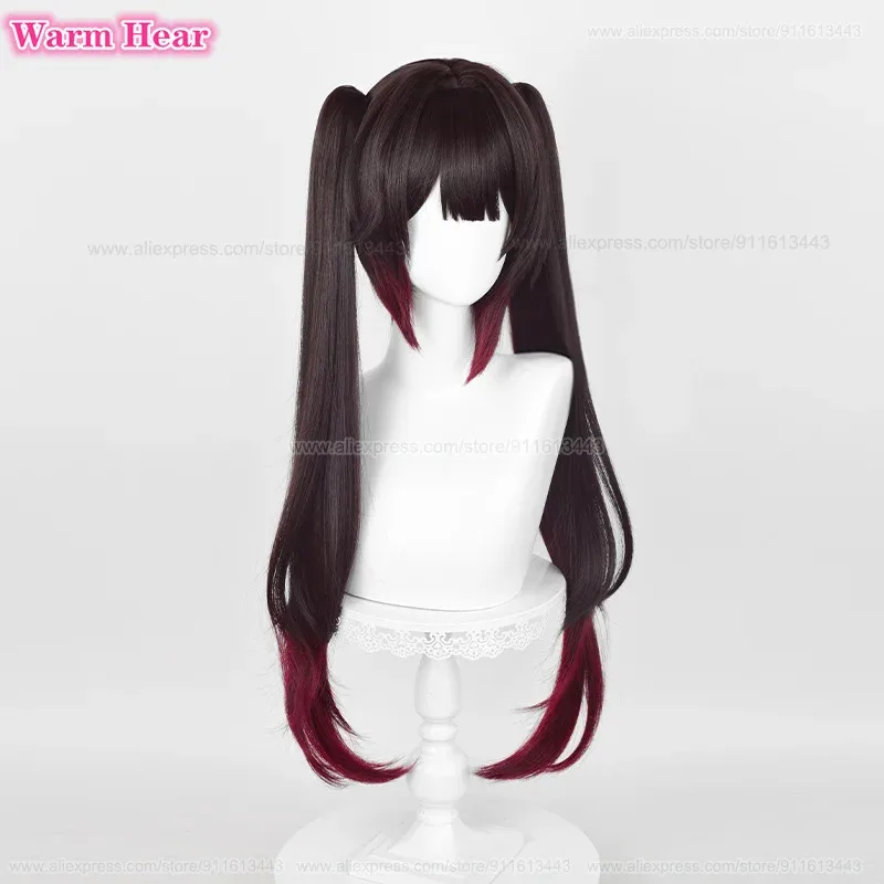 72cmロング スパークル合成ゲームHSRミックスカラーグラデーションコスプレ耐熱ファイバーハロウィンパーティーウィッグ+ウィッグキャップ