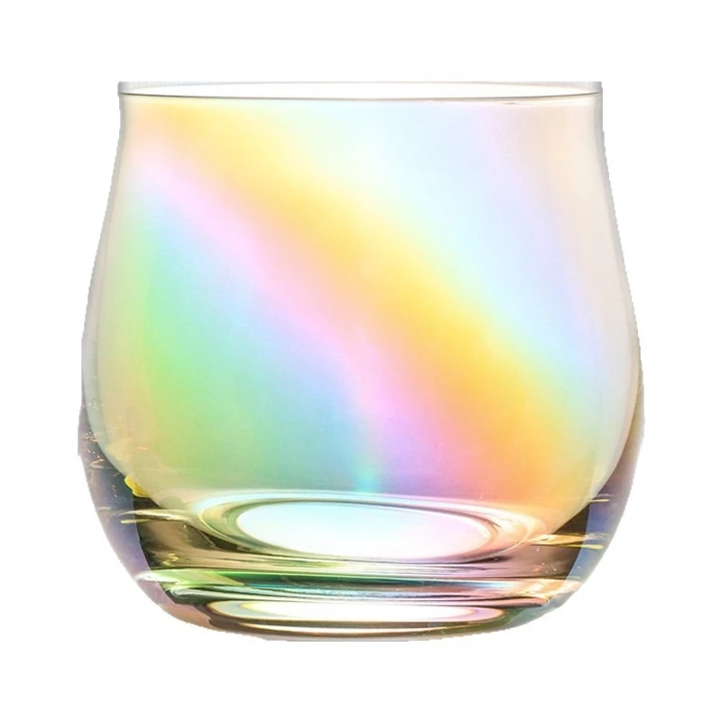 

Rainbow water cup high value glass household water cup cute girl creative gift