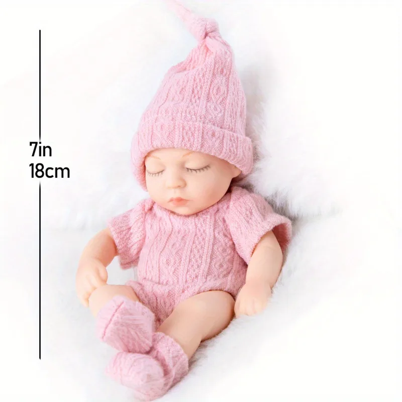 Mini jouet de maison de jeu de simulation pour enfants, mignon, petit, drôle, mode, reborn, beurre, dormir, cadeau, 18cm