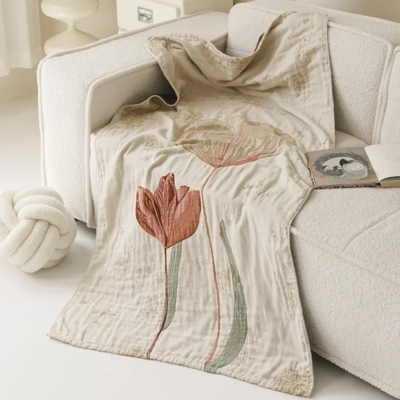 class A cotton four-layer gauze bath towel adult enlarged water absorption quick-drying towel multi-functional blanket