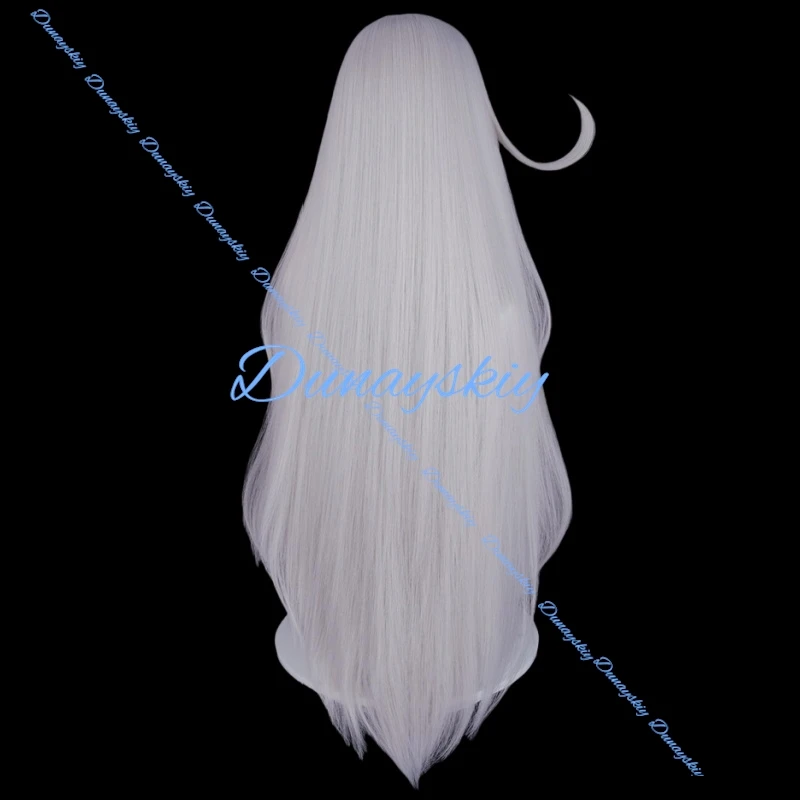 لعبة جينشين إمباكت رونوفا مسطرة الموت أزياء تنكرية شعر مستعار فضي أغطية رأس حمراء امرأة فتاة هالوين كوس الدعائم مهرجان البدلة #3