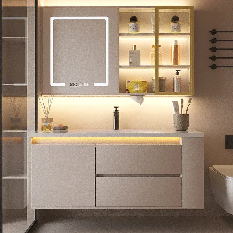 

Cream Style Bathroom Vanities Shelves With Sink Dresser Storage Bathroom Vanities Simple Design Bathroom Fixture Gabinetti LLBC