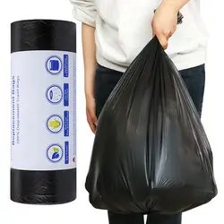 30Bags/Roll Disposable Garbage Bag Trash Can Bin Small Medium Large Rubbish Bag Points Off Black Plastic Bags Bathroom Kitchen