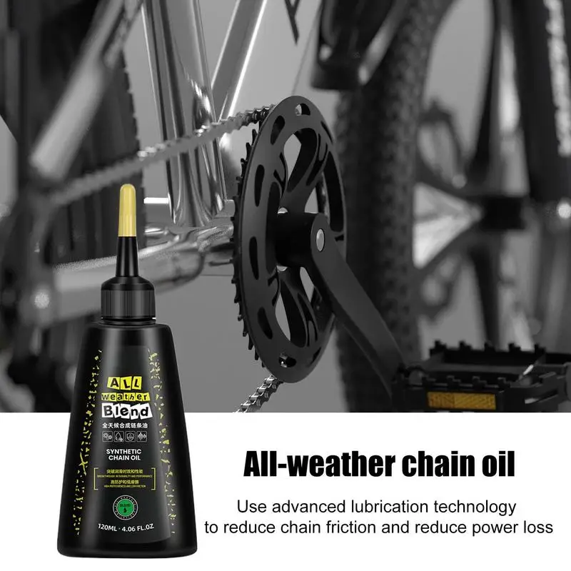 Road Cycle Chain Lube 4.06Fl.oz Synthetic Mountain Cycle Chain Oil Multi-Purpose Lubricant & Rust Prevention Oil Synthetic