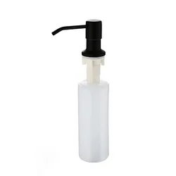 Dispensador de jabón para fregadero de cocina, botella de acero inoxidable 304 con cabezal integrado, prensa manual, 300ml