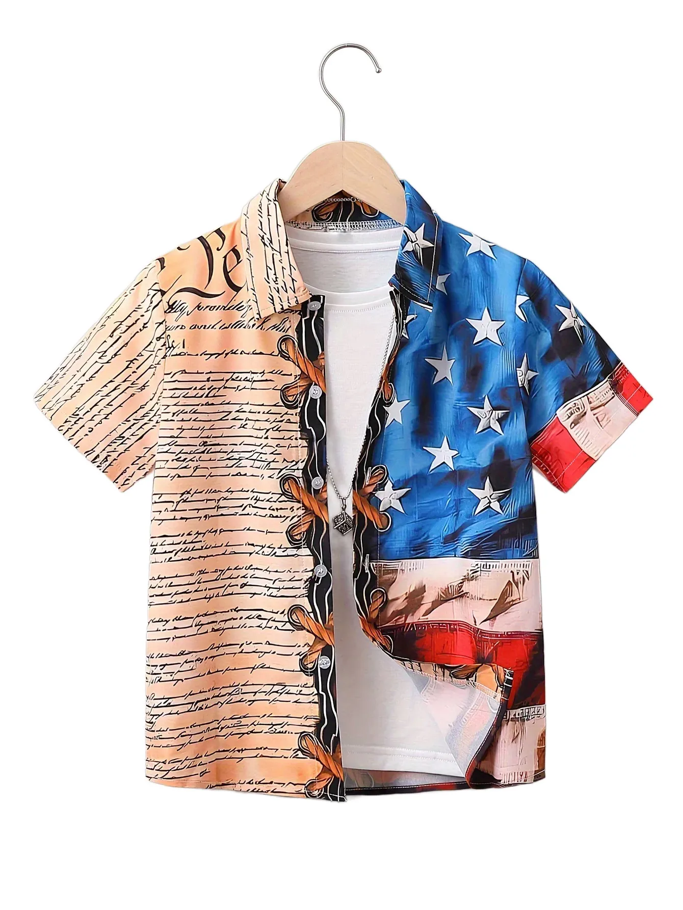 Boys Beach Hawaii Shirt Short Sleeve Button Down Comfy Loose Breathable Summer Holiday Shirt Clown Print Tops Collar Shirts