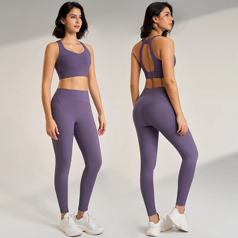 Esportes Fitness Set para Mulheres, Correndo, Quick Dry Bra, Apertado, Stretch, Cintura Alta, Calças Skinny, 9 Pontos