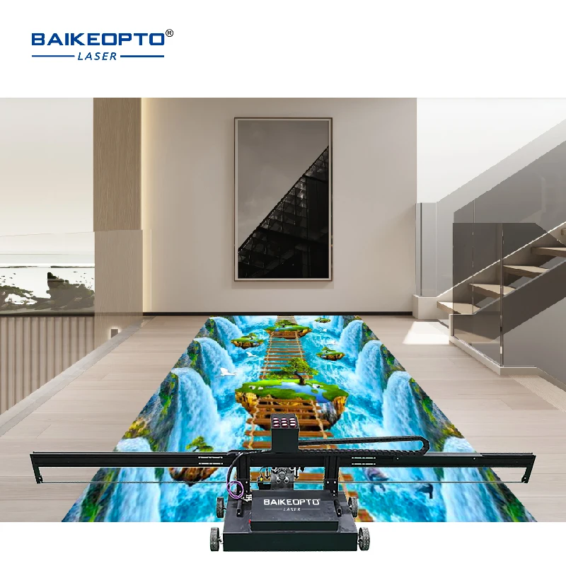 Factory High Resolution 3D Floor Inkjet Printer OEM Floor Tiles UV Ground Printing Painting Machine