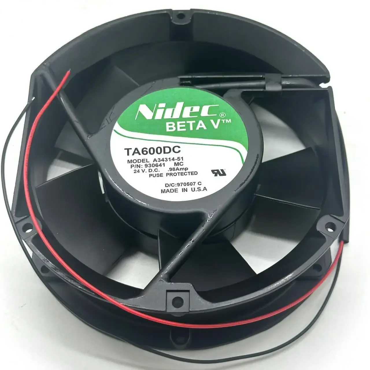 

Nidec A34314-51 Server Round Fan DC 24V 0.98A 171X151X51mm