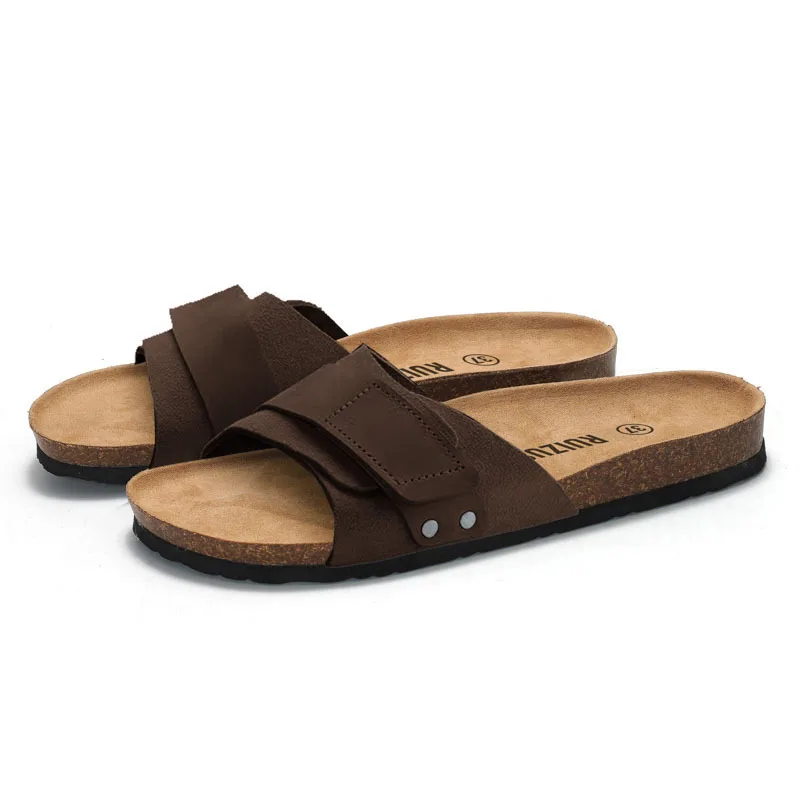 Soft Soled Cork Sandals Slippers Summer Beach Shoes Women Shoes Retro Slippers Fashion Design Men's Shoes