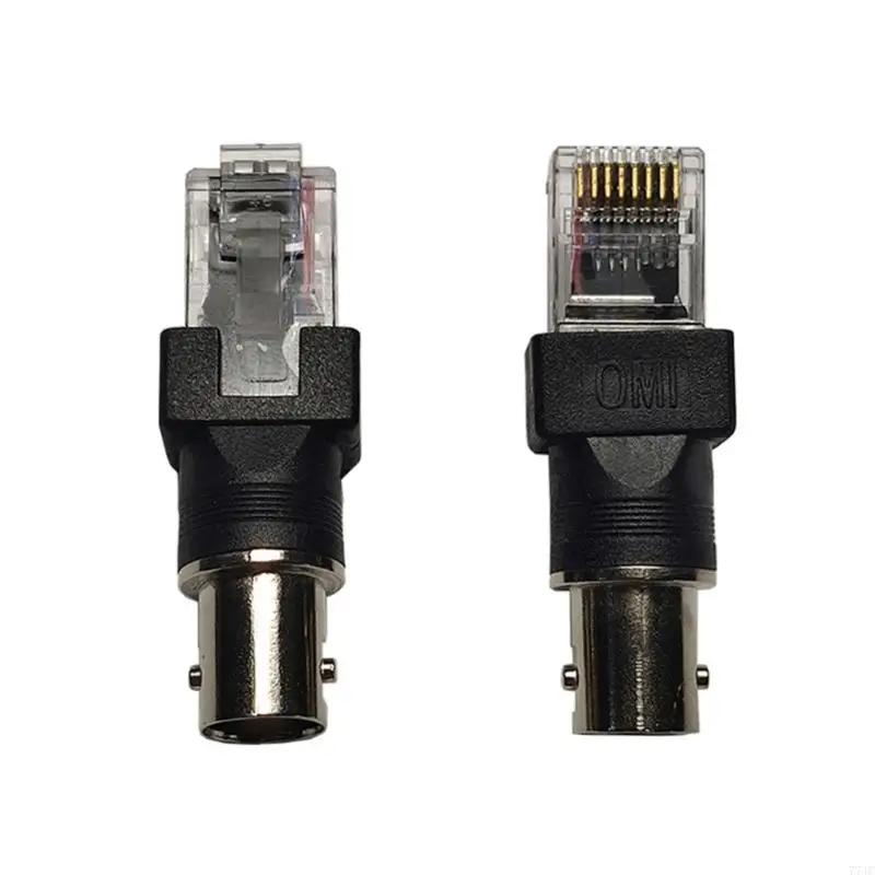 BNC Female to RJ45 Male Converters Adapter BNC to RJ45 Coaxial Coax Connectors 77JC