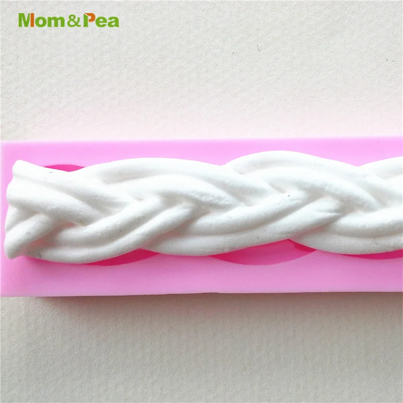 MPA1074 Braid Tape Shaped Silicone Mold Gum Paste Chocolate Ornamental Fondant Mould Cake Decoration Tools