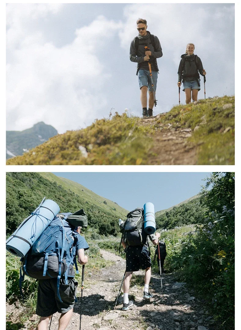 2 Stück Outdoor Aluminium Trekkingstöcke für Wandern, Nordic Walking, Verstellbare Leichtgewichtige Kletterstöcke für Bergsteigen – Detail 10