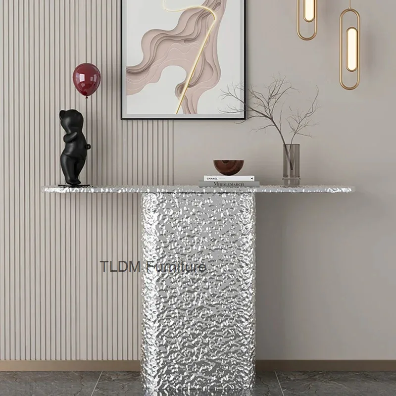 

Современный угловой стол для гостиной, серебряная консоль, классический вертикальный садовый стол, современный мини-Tisch Wohnzimer, мебель для прихожей