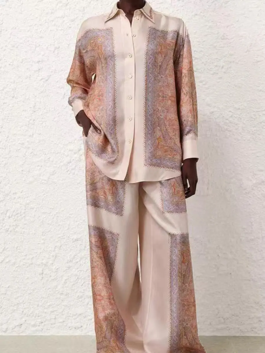 

Women's Suit Floral Linen Elegant Long Suits Casual Vacation Beach Party Suits Woman Clothing Fashion High Quality Suits 2025