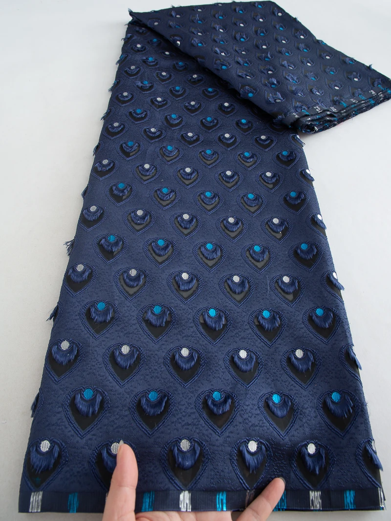 

Kalume Lace African Gilding Jacquard Brocade Lace Fabric 2025 High Quality Nigerian Fabric Material for Brides Wedding Dresses