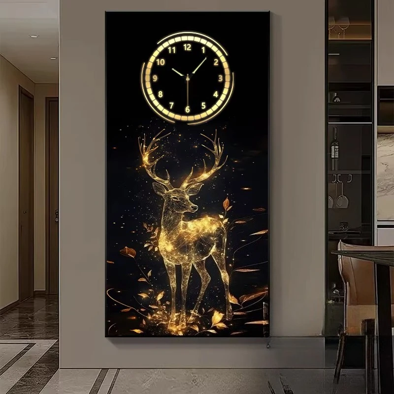 Modern home decoration wall decorations noiseless Interior clock timepiece luxury interior antiques digital clock for bedroom