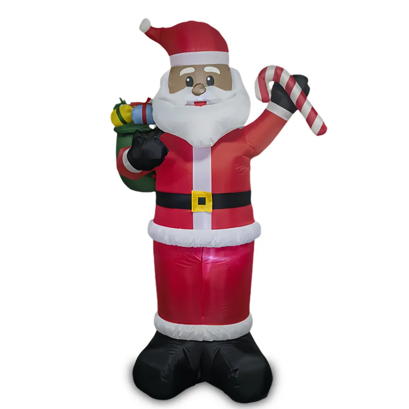 

Christmas Giant Inflatable Santa Backpack Candy Cane Air Mold Garden Ornament Ornament