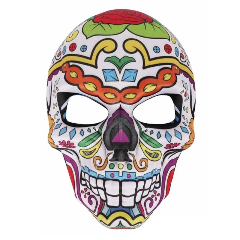 5ASD Skull Print Mask Day Day of the Dead Mask Halloween Mask Gift for Men