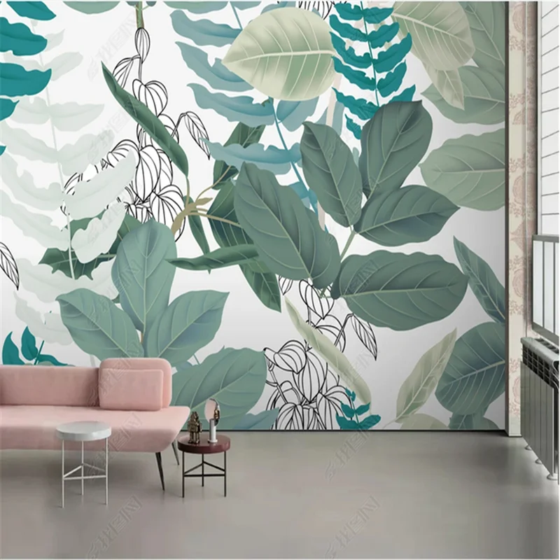 

Nordic Wallpapers For Living Room Tropical Plant Flower And Bird Bedroom Wallpaper TV Background Wall Paper Home Decor Mural