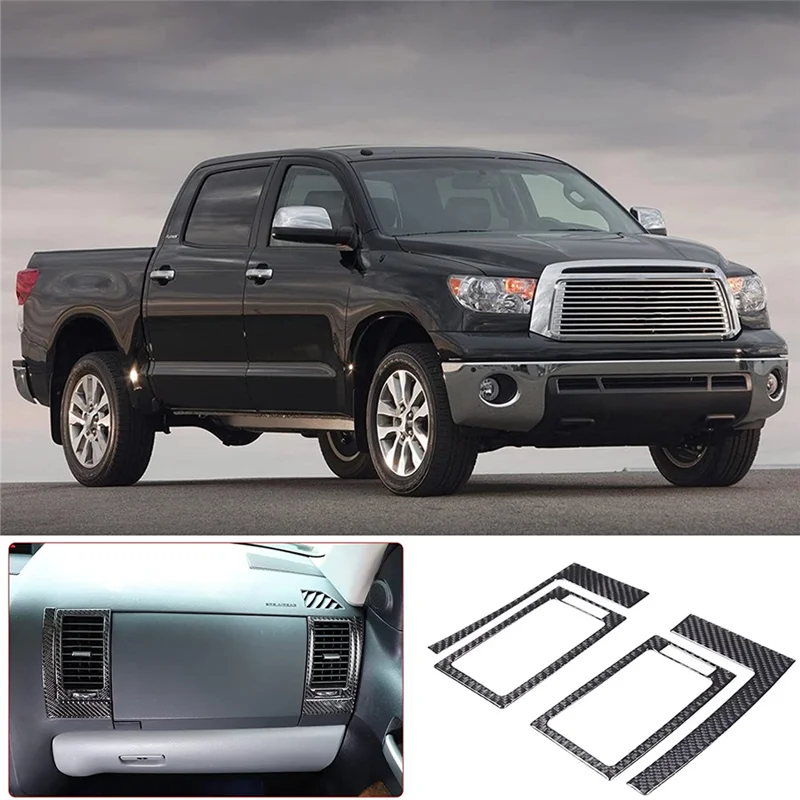 ملصق منفذ الهواء من ألياف الكربون ، Co Pilot yota Tundra ، إطار الديكور ، إكسسوارات داخلية